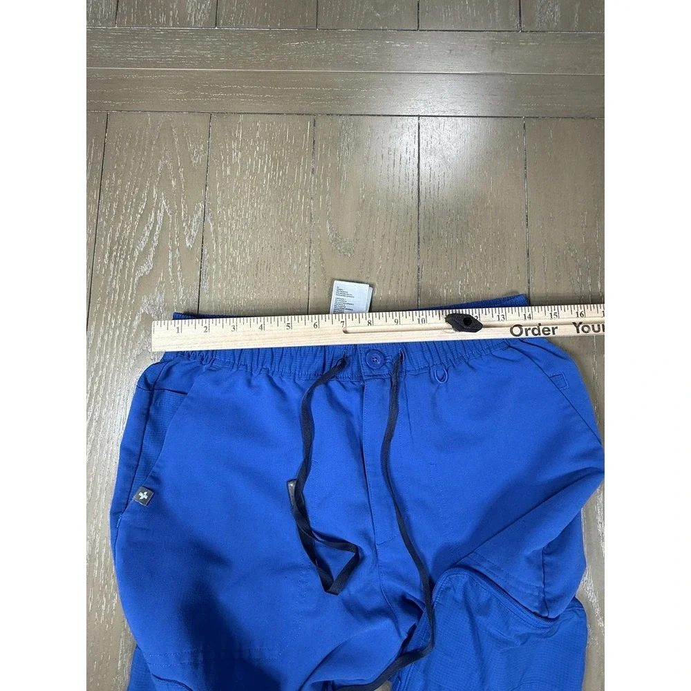 FIGS Cairo Cargo Pants Mens Small Blue‎ Button Jogger Scrub Workwear Nurse
